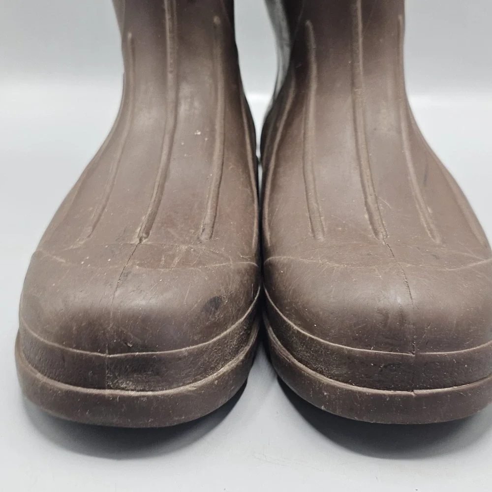 Vintage The Northerner Servus Rubber Boots Muck Slip Ons Brown Sz 12 Made In USA